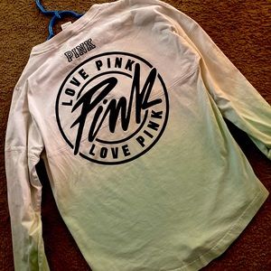 Vs pink long sleeve crew